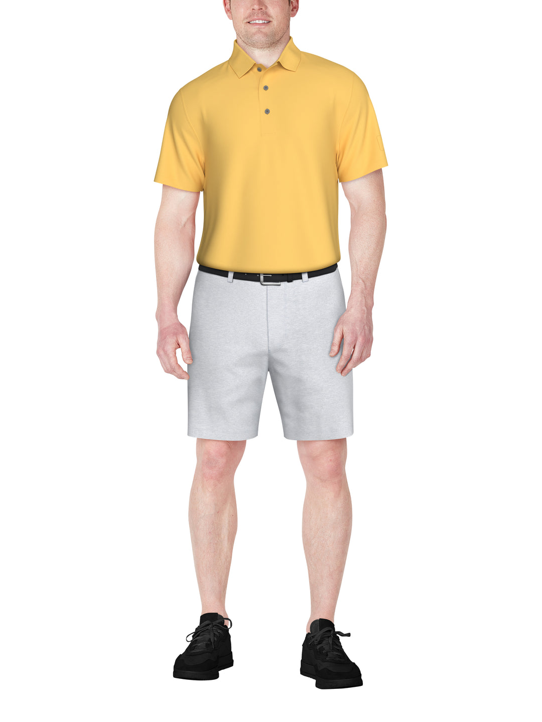 Airflux Mesh Golf Polo (Pale Banana) 