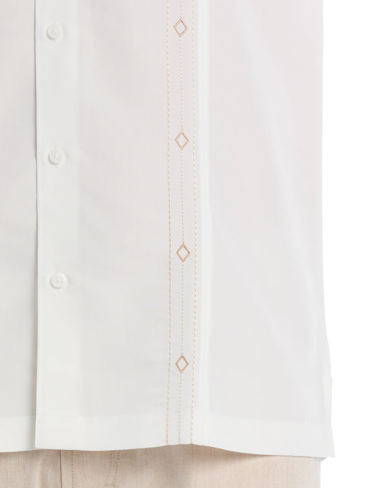 Embroidered Panel Shirt (Egret) 