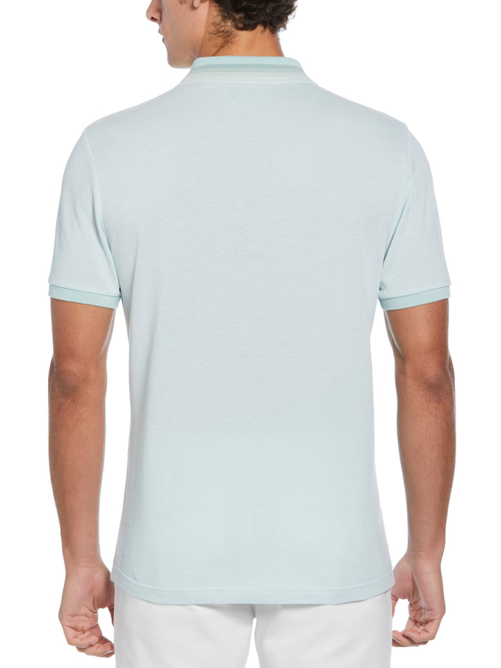 Pique Polo with Tipping (Blue Haze) 
