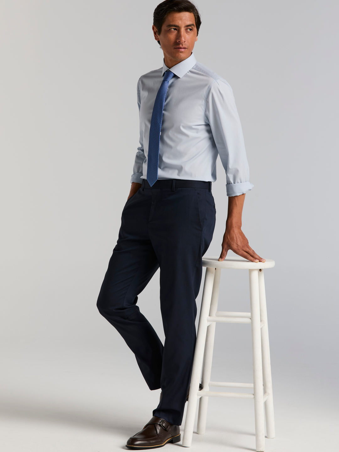 Slim Fit Water Resistant Tech Suit Pant (Dark Sapphire) 