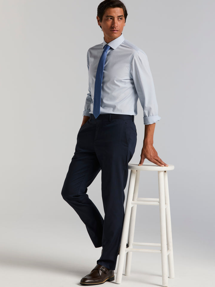 Slim Fit Water Resistant Tech Suit Pant (Dark Sapphire) 