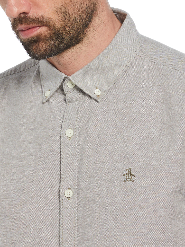 Short Sleeve Oxford Shirt (Dusty Olive) 