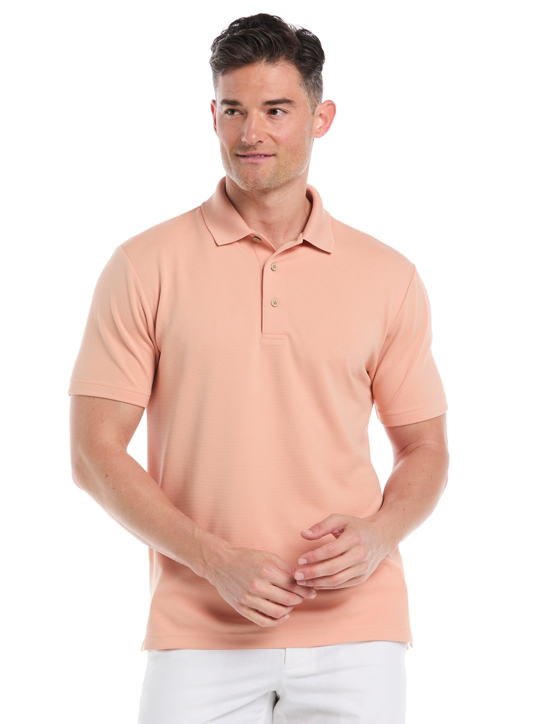 Wicking Ottoman Golf Polo Shirt (Dusty Coral) 