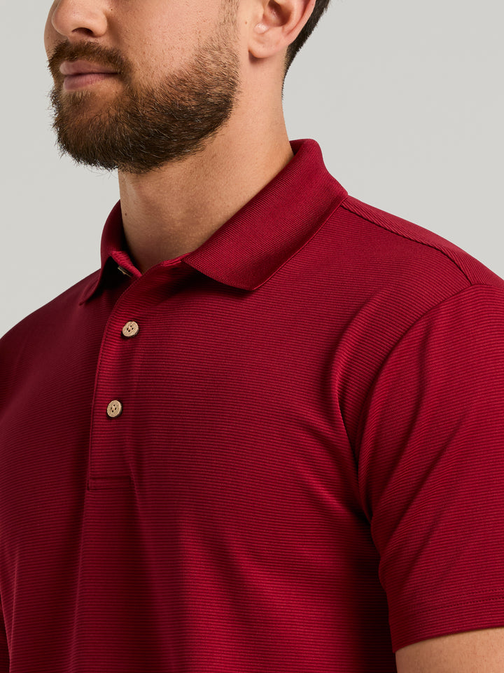 Wicking Ottoman Golf Polo Shirt (Biking Red) 
