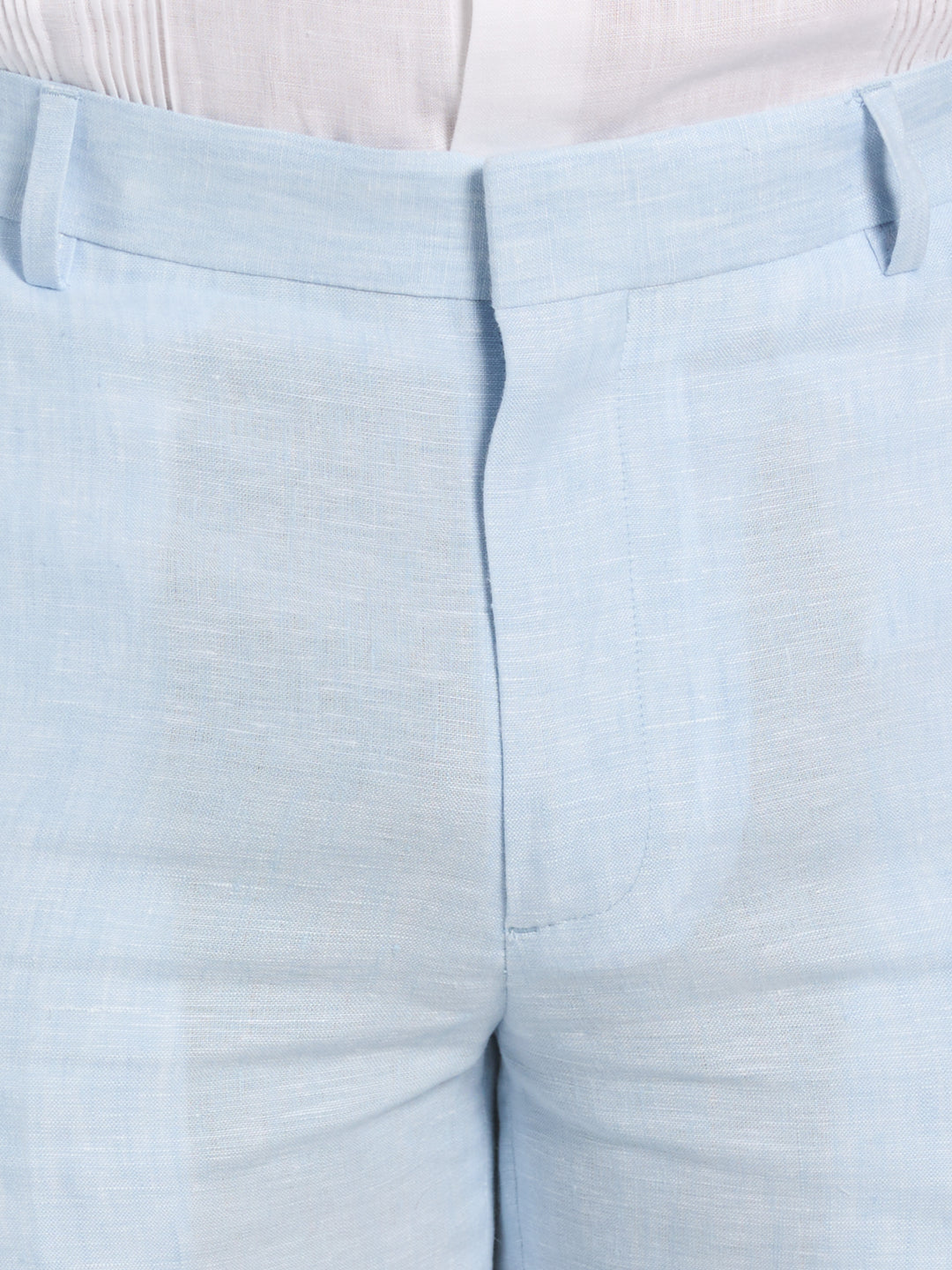 Delave Linen Flat Front Pant (Dream Blue) 