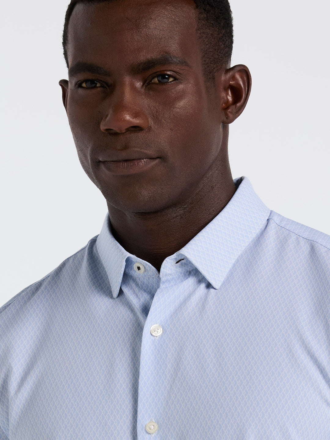 Slim Fit Diamond Geo Print Shirt (Kentucky Blue) 