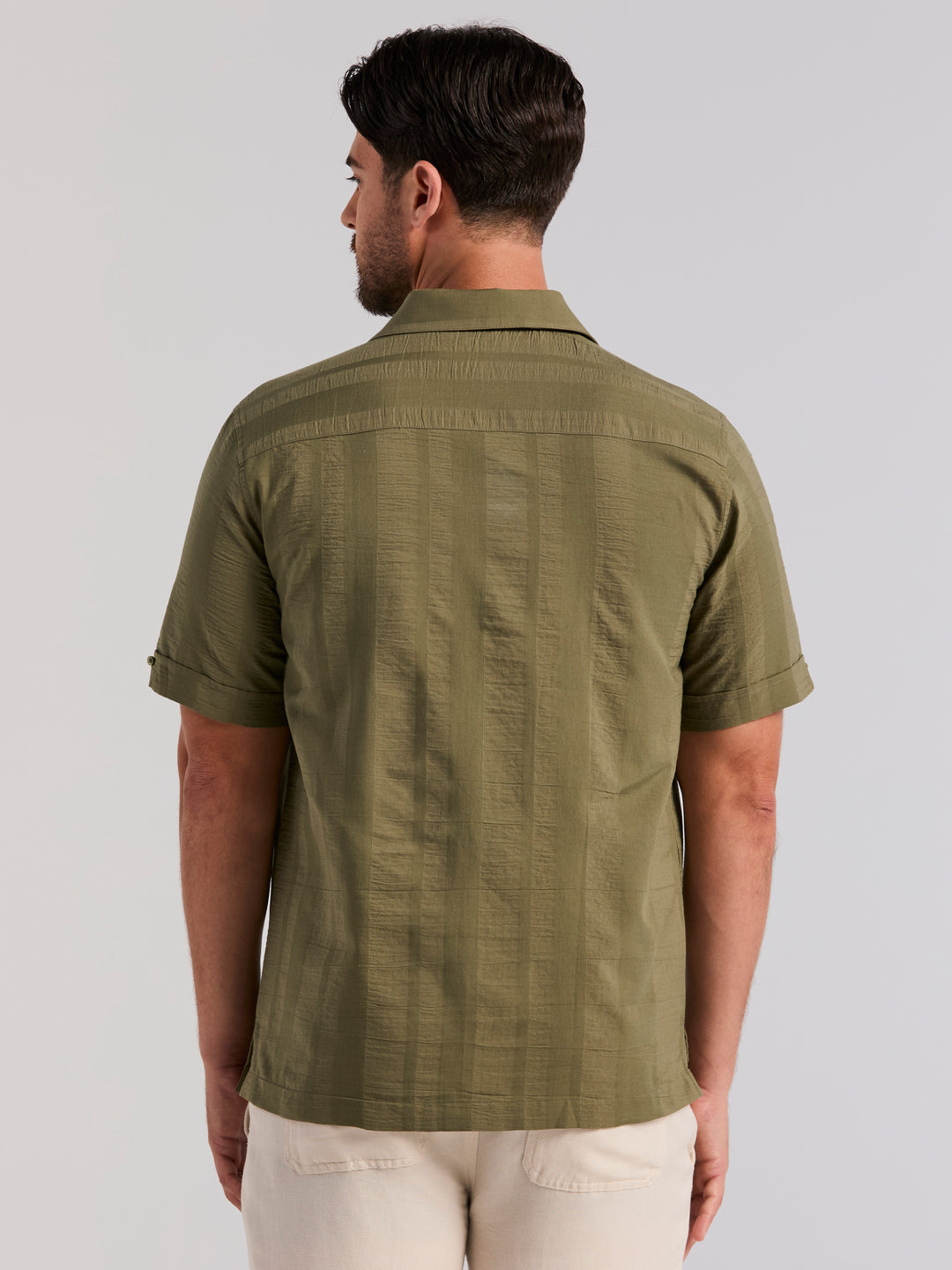 Seersucker Texture Shirt (Olivine) 