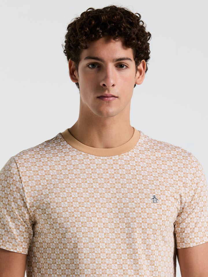 Pete Check Tee (Travertine) 