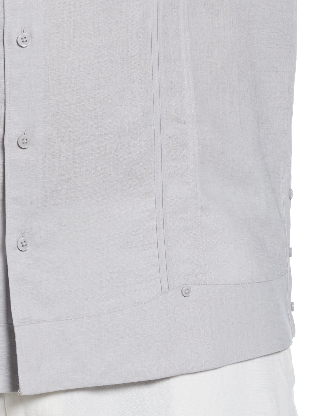 Big & Tall Linen Blend Guayabera Shirt (Micro Chip) 