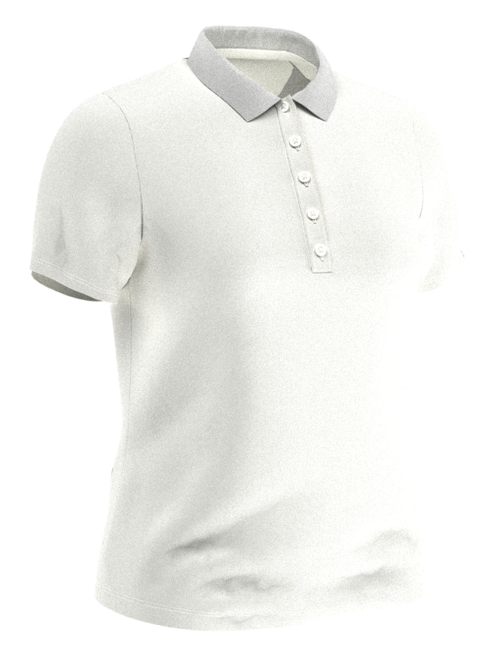 Plus Swing Tech Golf Polo (Brilliant White) 