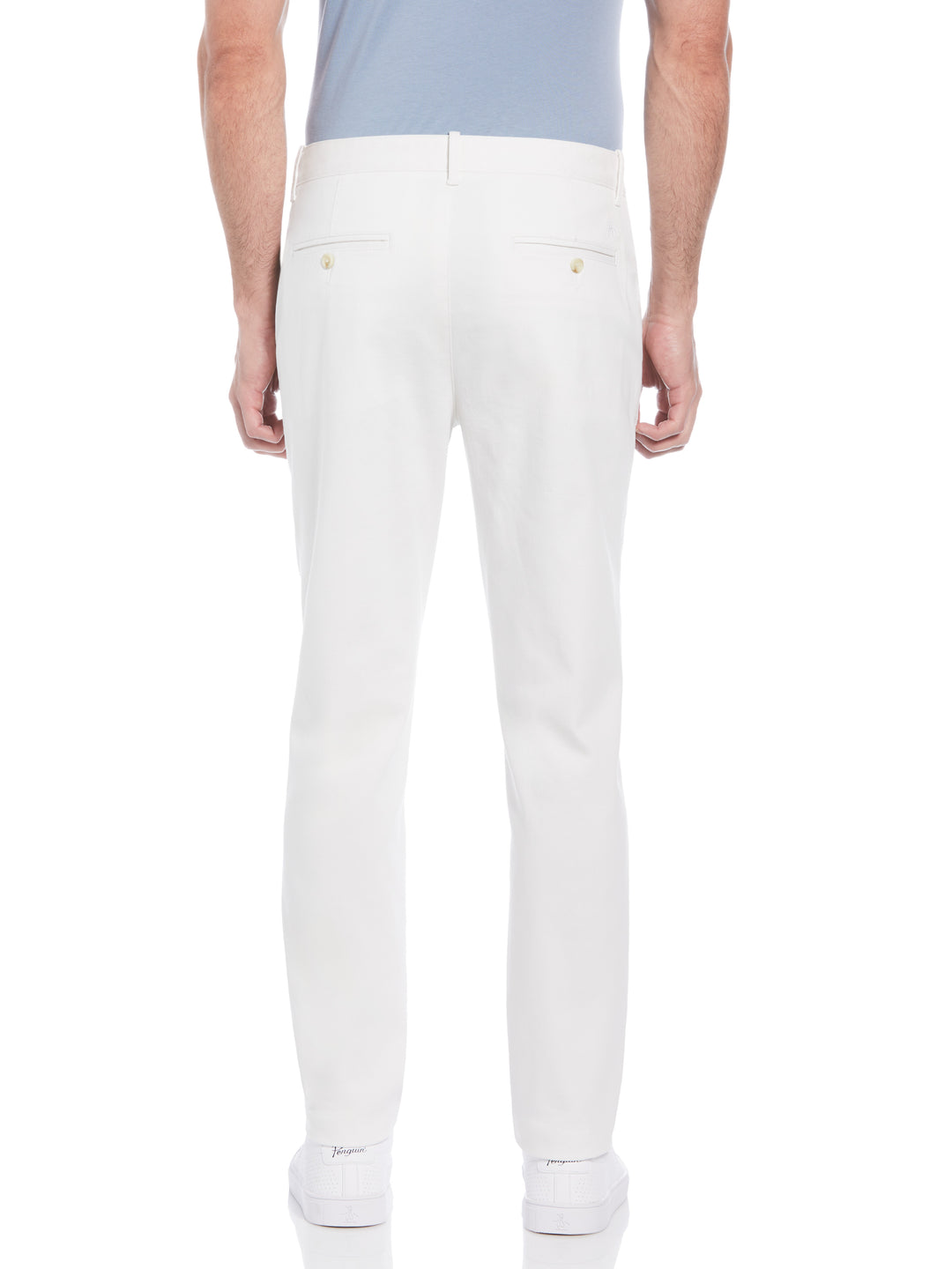 Slim Fit Stretch Chino Flat Front Pant (Bright White) 