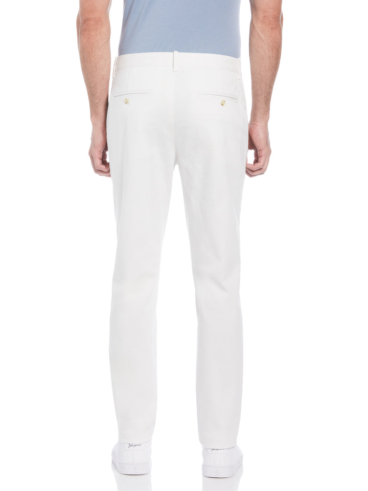 Slim Fit Stretch Chino Flat Front Pant (Bright White) 