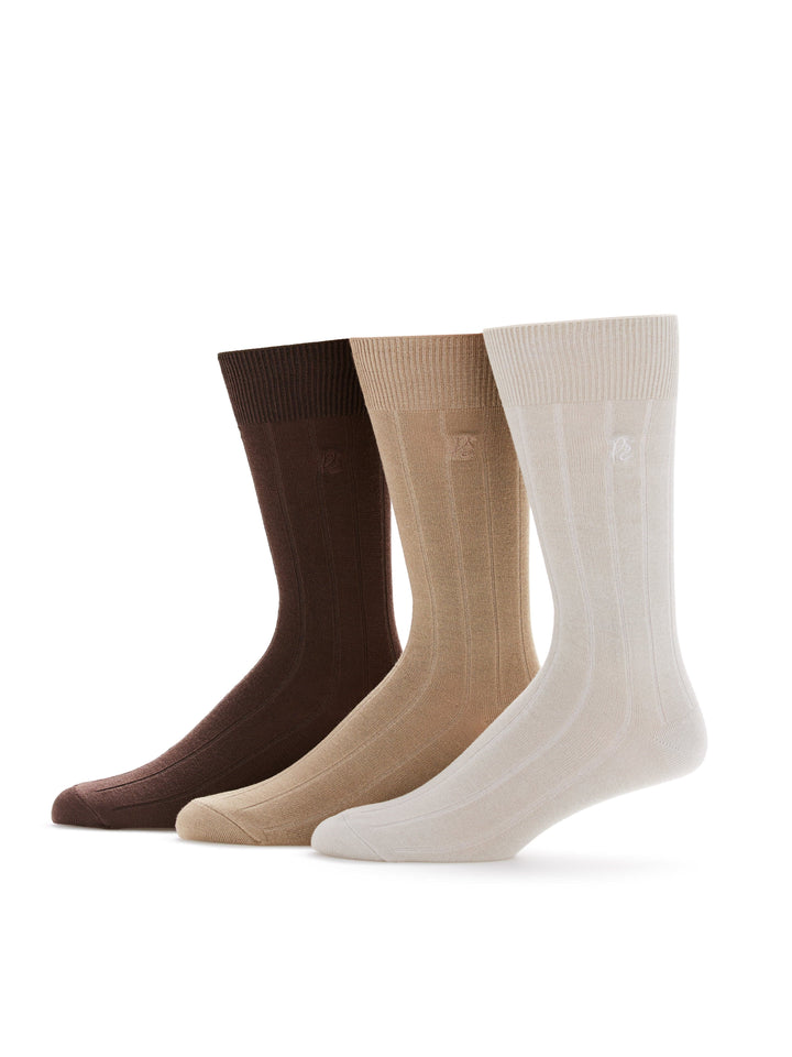 3 Pack Luxe Bamboo Socks (Med Assrt) 