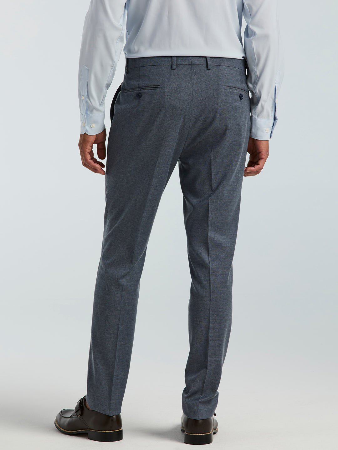 Skinny-Fit Textured Suit Pant (Blue) 