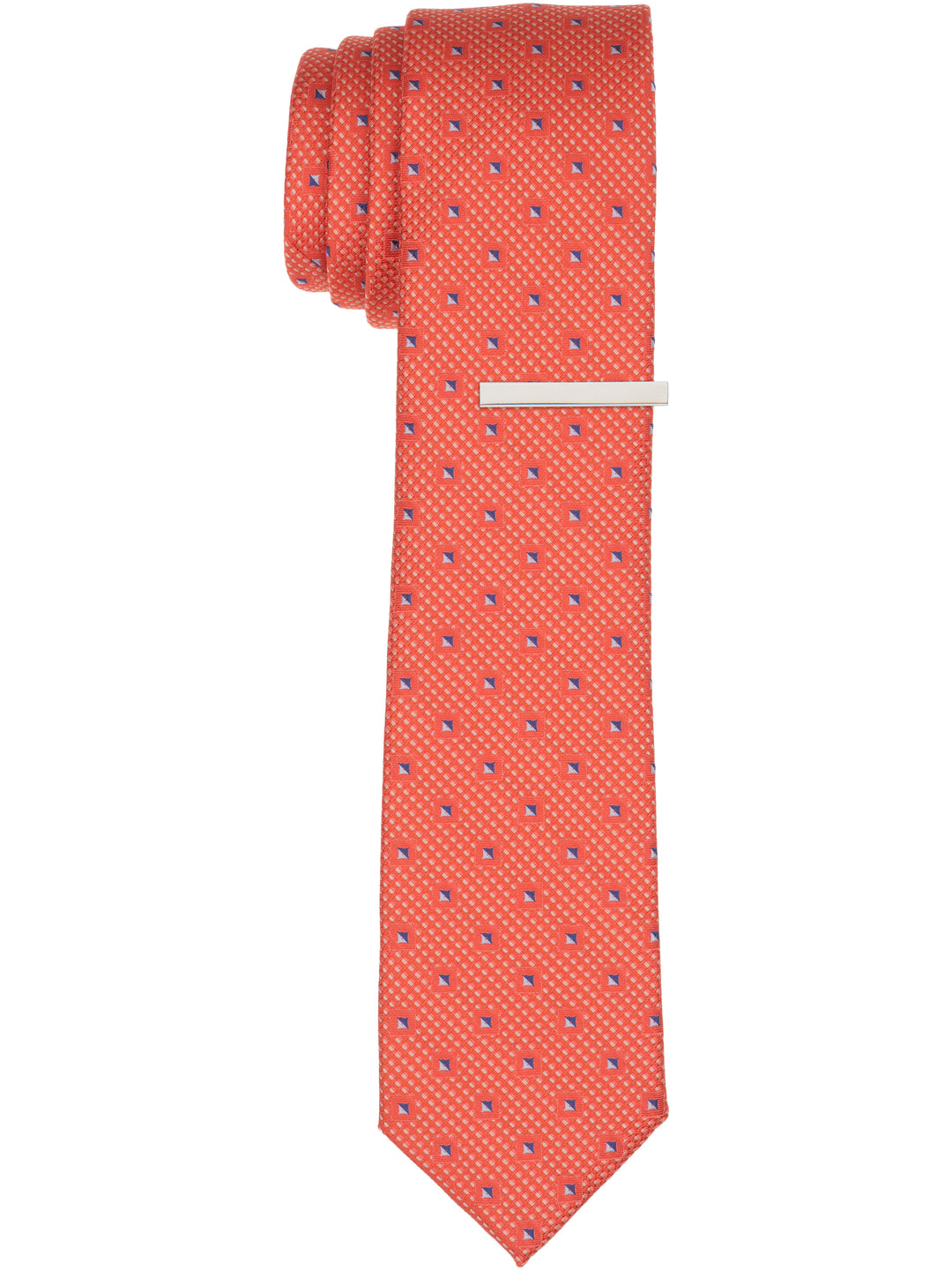 Jarrell Neat Patterned Slim Fit Tie (Orange) 