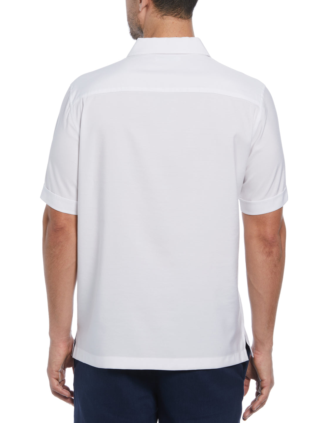 Camp Collar Retro Panel Shirt (Brilliant White) 