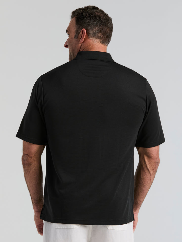 Big & Tall Ottoman Polo Shirt (Jet Black) 