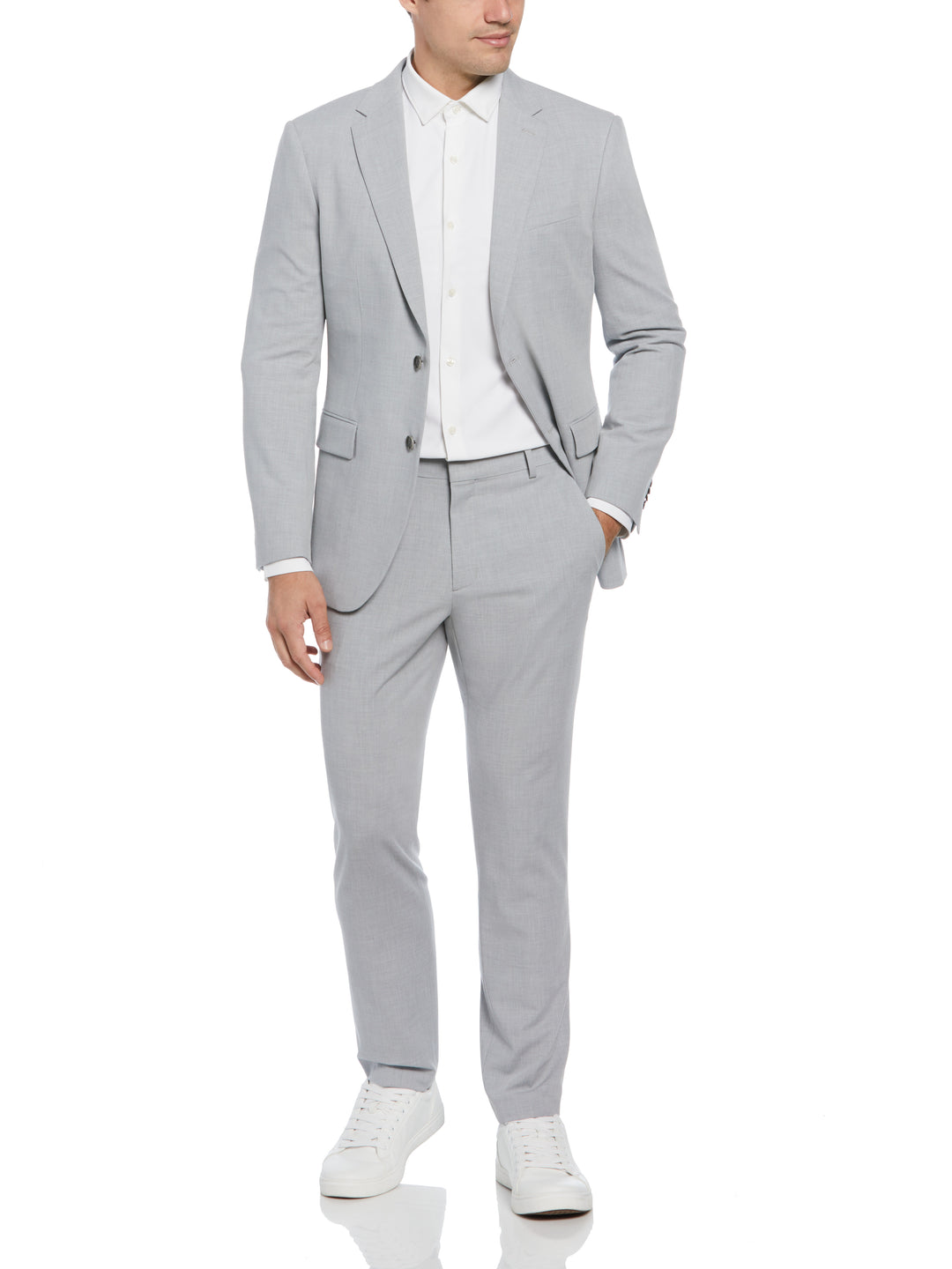 Dobby Louis Slim Fit Suit Jacket (Felt Grey) 
