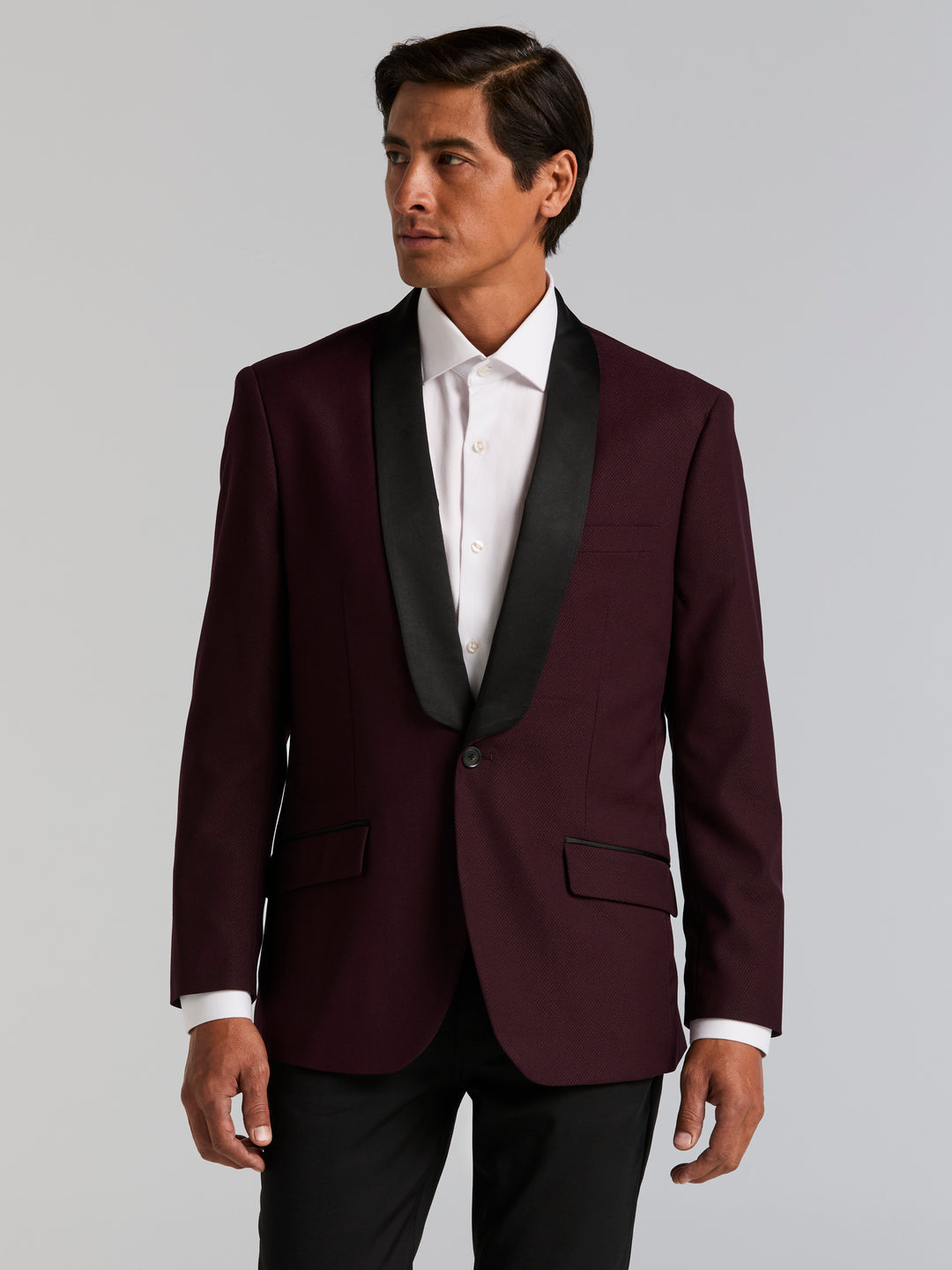 Slim Fit Tuxedo Jacket (Port) 