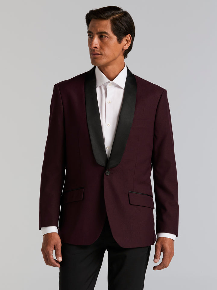 Slim Fit Tuxedo Jacket (Port) 