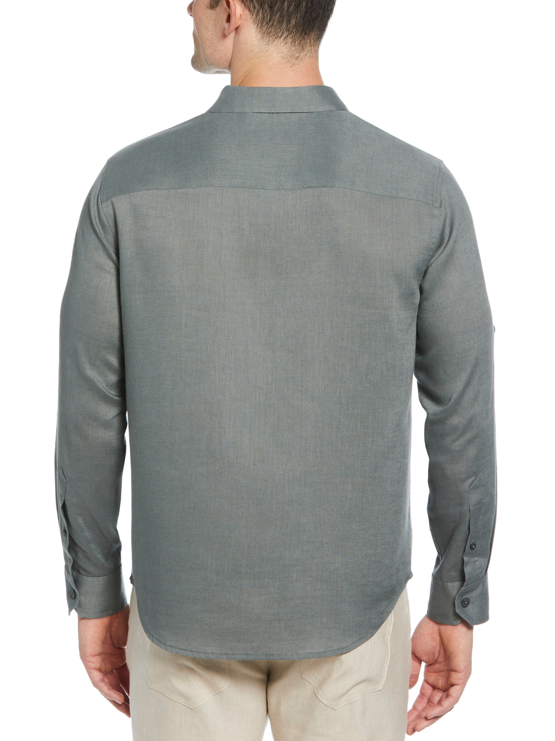 Linen Blend Wrinkle-Resistant Shirt (Balsam Green) 