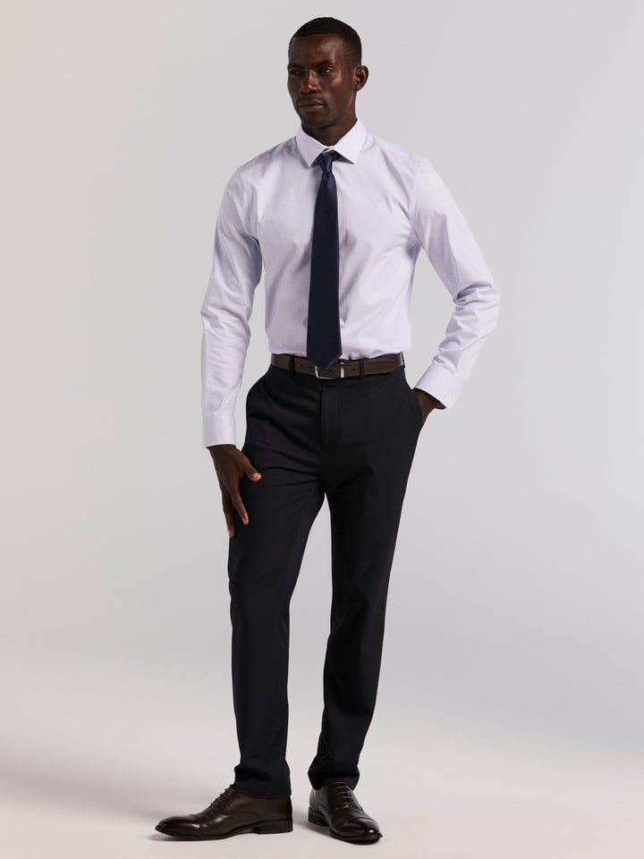 Cotton Mini Plaid Slim Fit Shirt (Orchid Petal) 