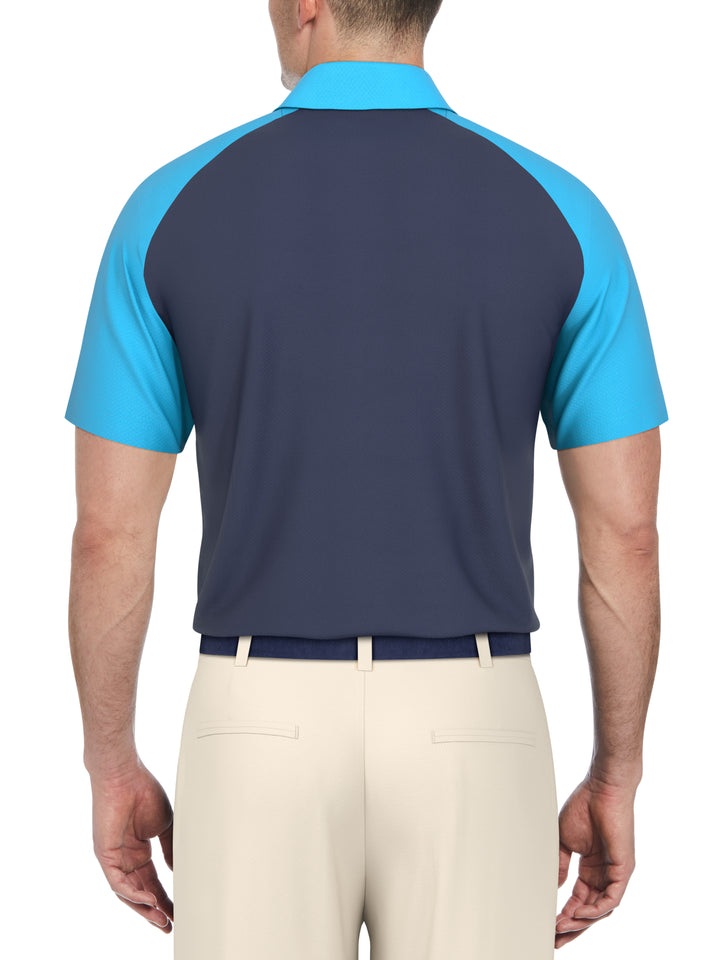 Textured Color Block Golf Polo (Spring Break) 