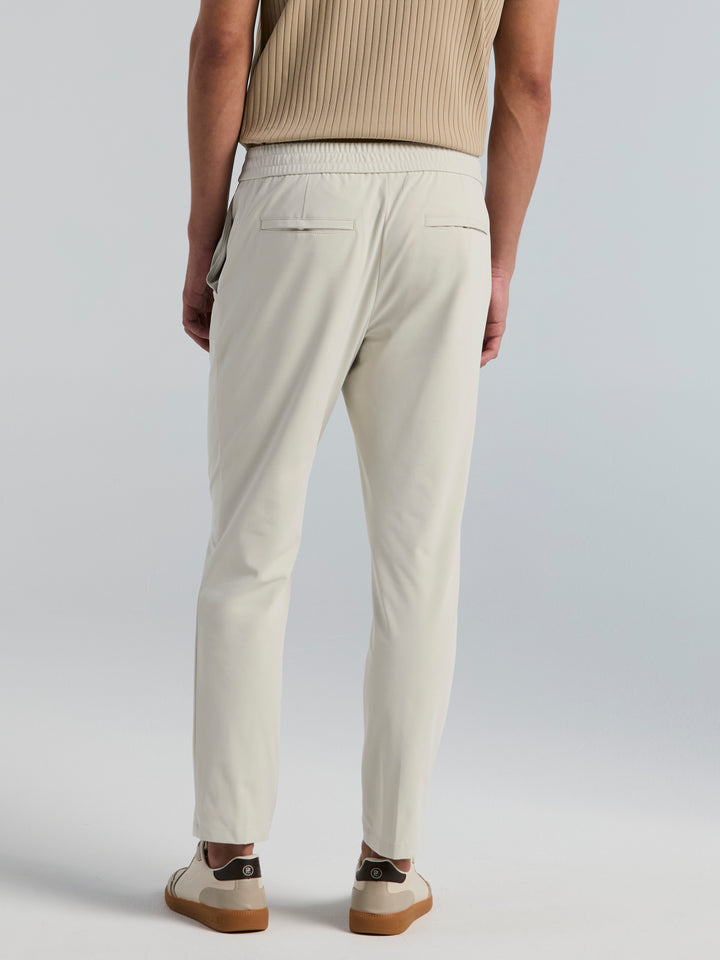 Slim Tapered Tricot Drawstring Pants (Silver Birch) 
