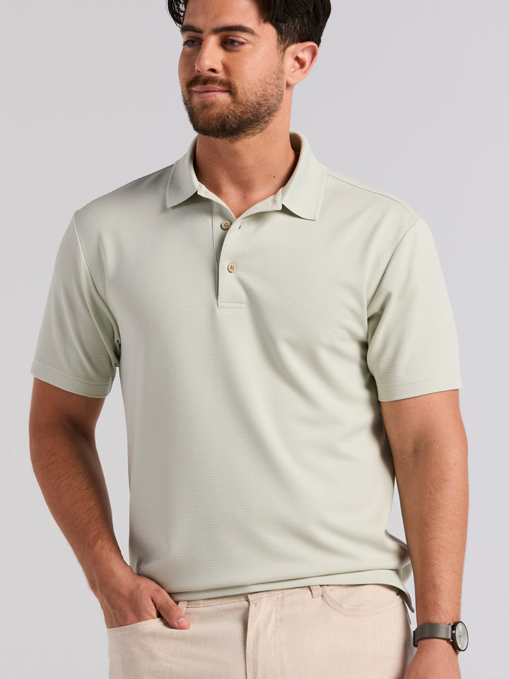 Wicking Ottoman Golf Polo Shirt (Mercury) 