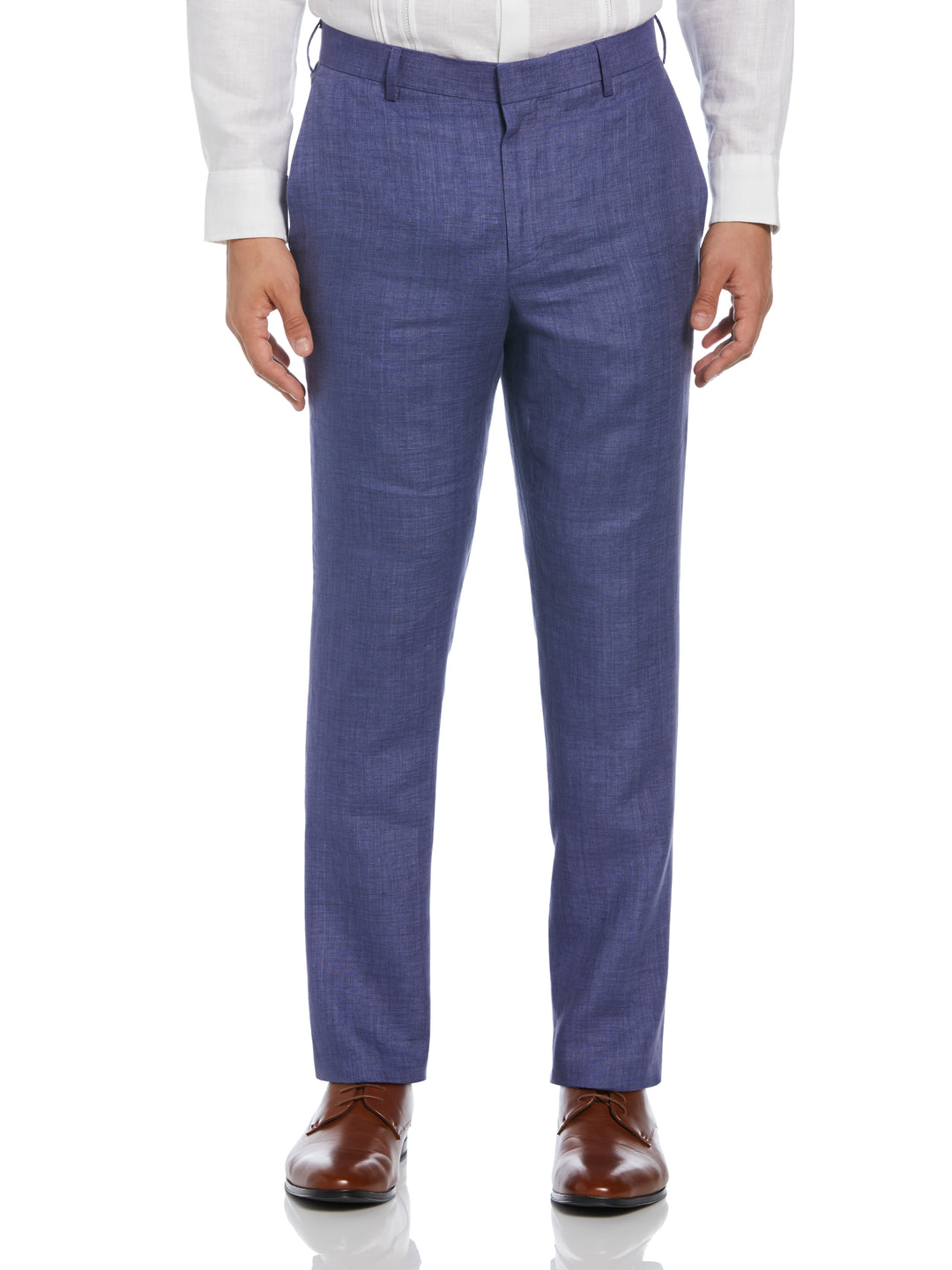 Delave Linen Flat Front Pant (Navy Peony) 