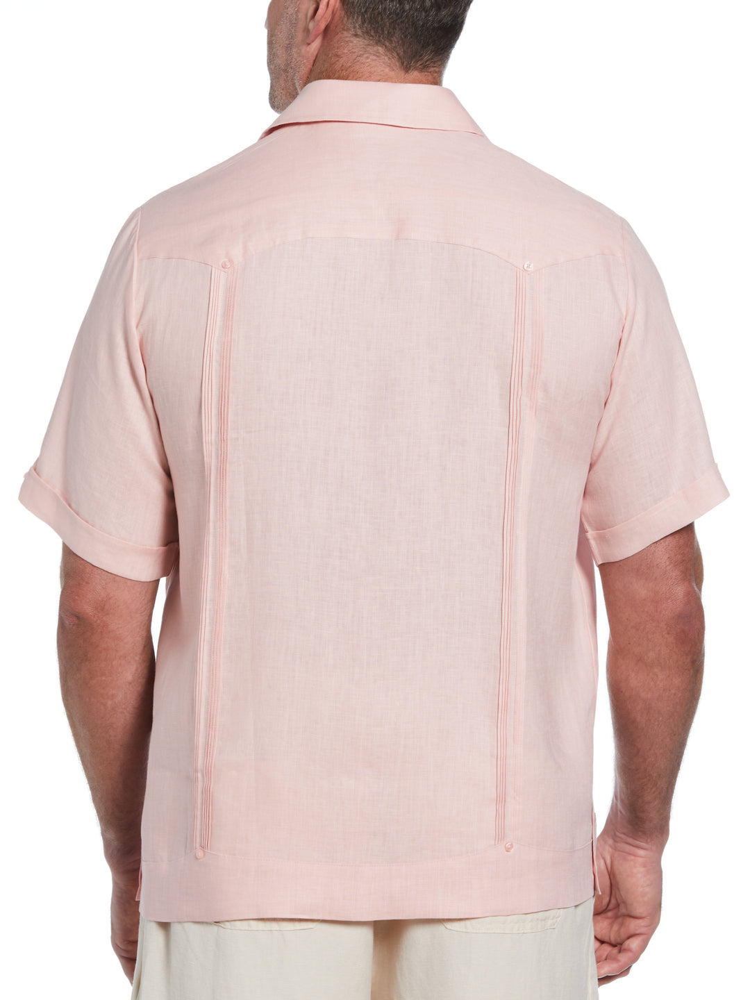 Linen Guayabera Shirt (Silver Pink) 
