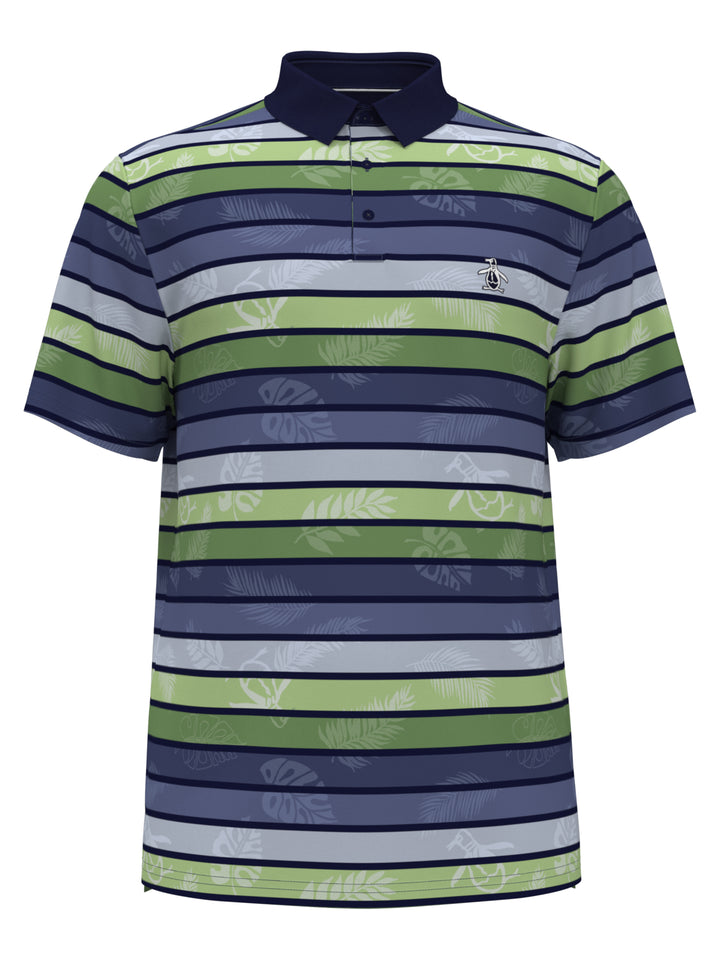 Original Resort Stripe Print Golf Polo (Astral Night) 