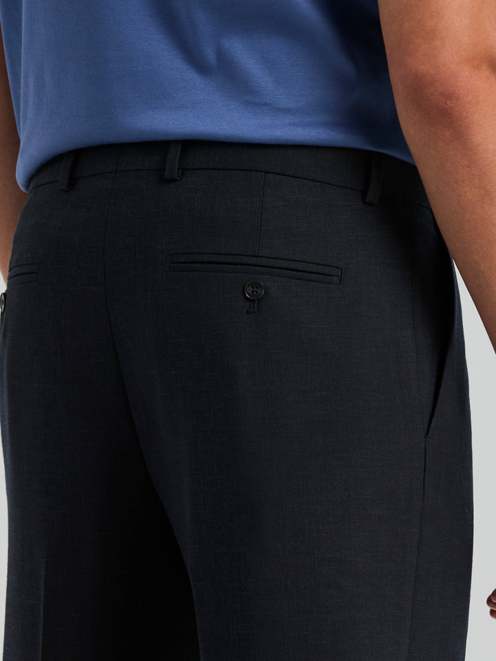 Classic Pleated Suit Pants (Dark Sapphire) 