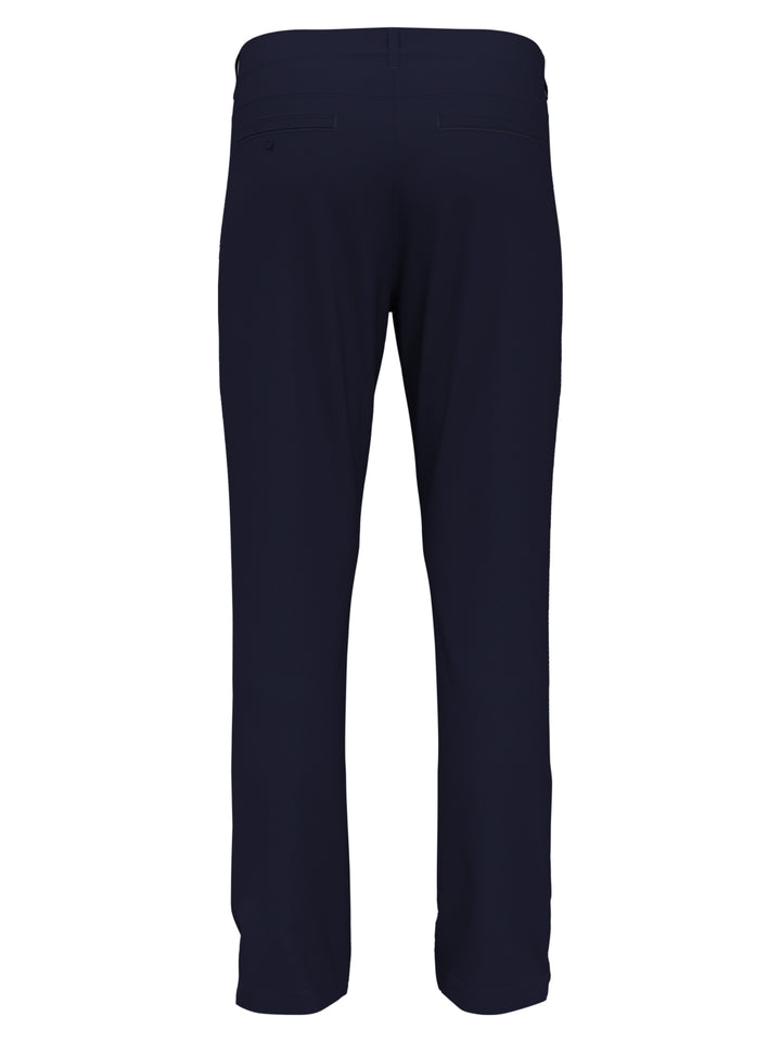 Flat Front Solid Golf Trousers (Black Iris) 