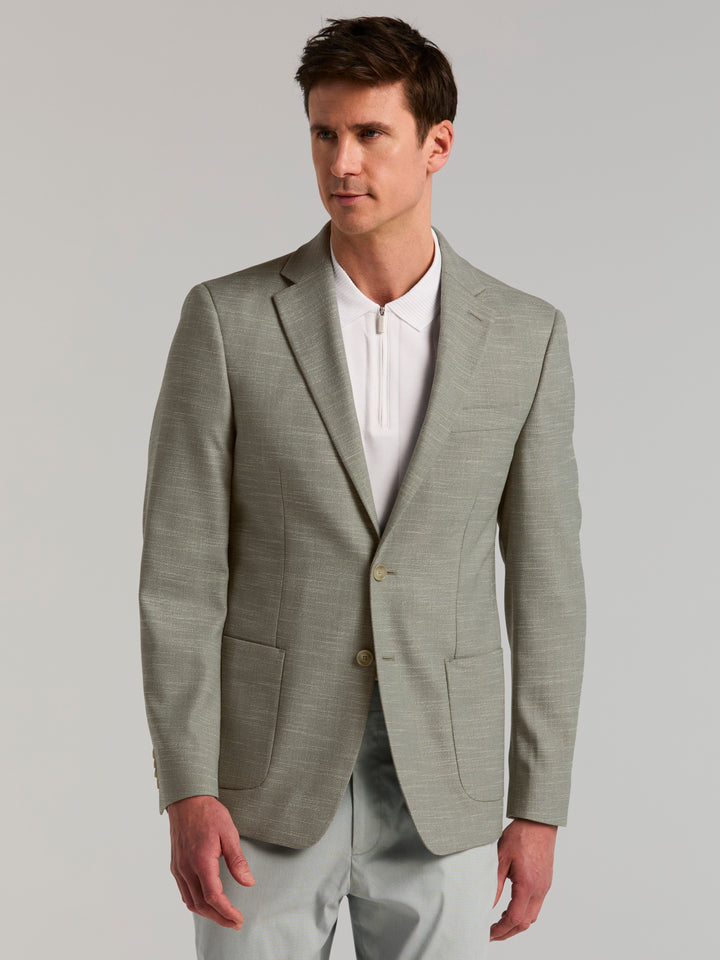 Slim Fit Textured Sport Coat (Light Green) 
