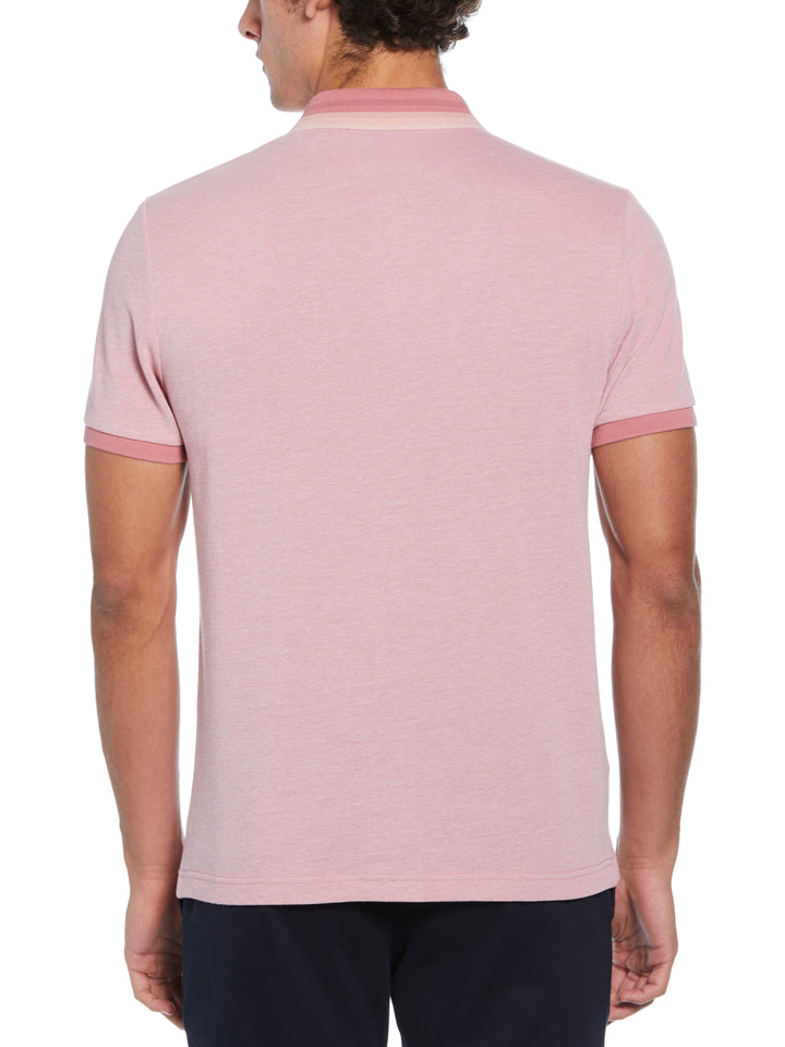 Pique Polo with Tipping (Dusty Rose) 