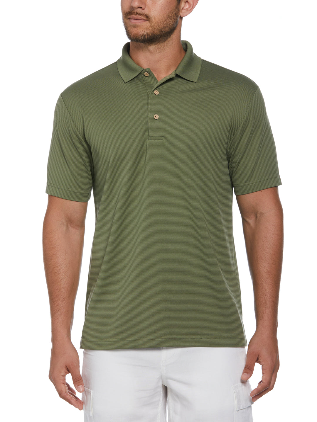 Wicking Ottoman Golf Polo Shirt (Olivine) 