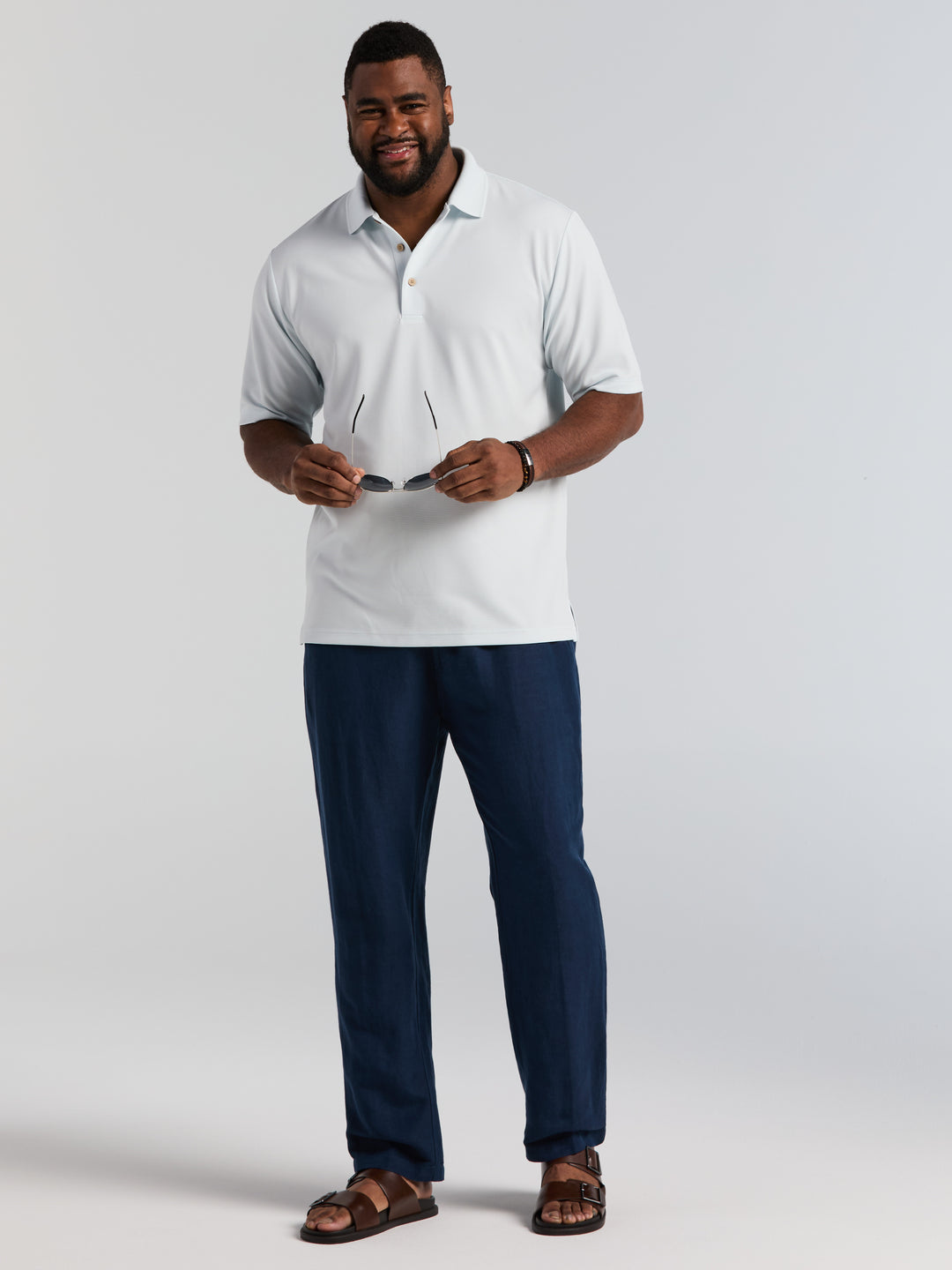 Big & Tall Ottoman Polo Shirt (Ice Melt) 