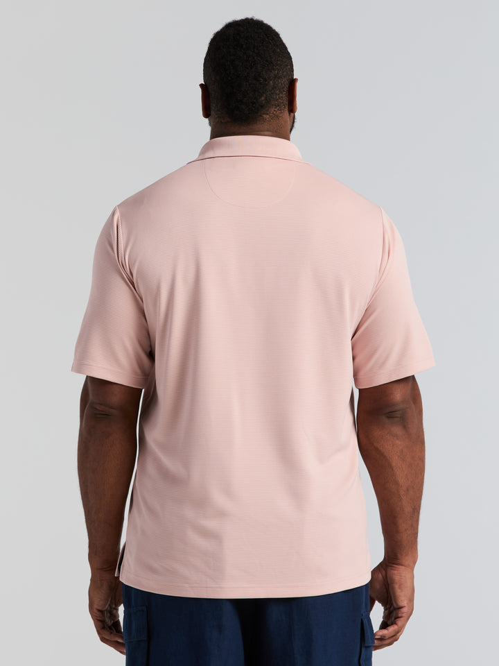 Big & Tall Ottoman Polo Shirt (Rose Smoke) 