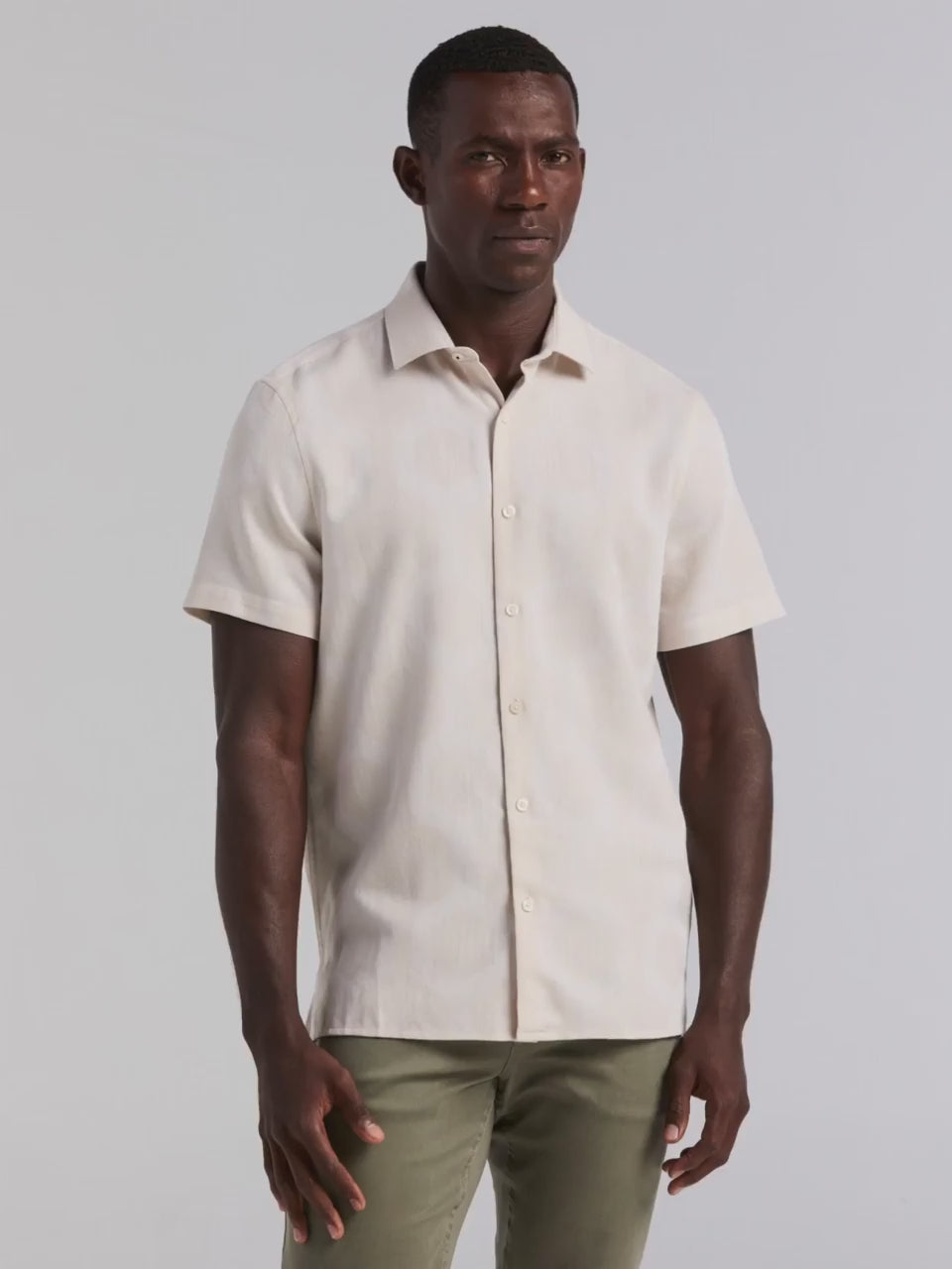 Cotton Linen Geo Jacquard Shirt