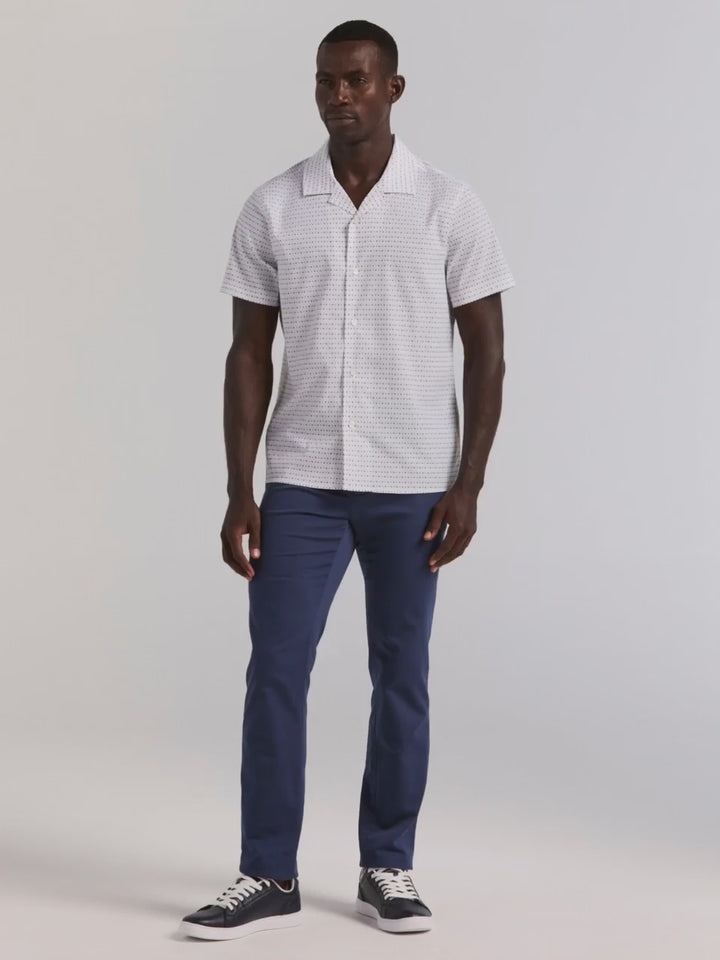 Hexagon Pop Print Camp Collar Shirt