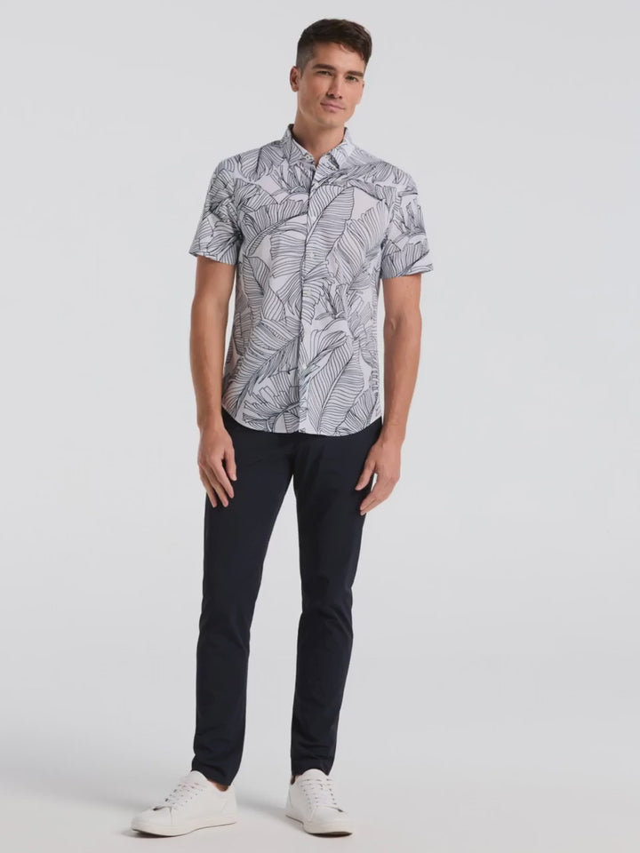 Slim Fit Botanical Print Shirt