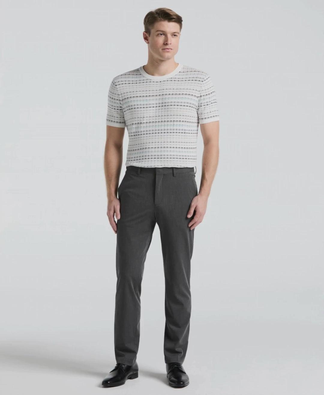 Video of a man wearing the Slim Fit Louis Suit Pant in the color Quiet Shade