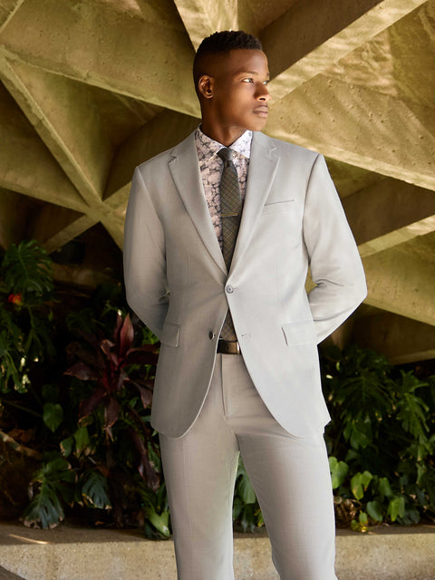 Slim Fit Felt Grey Louis Suit