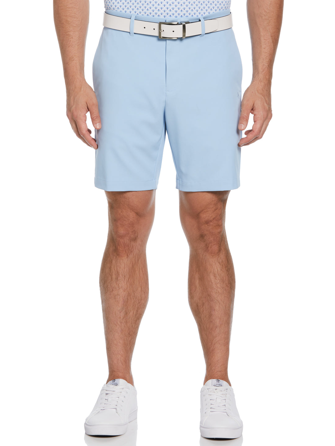 Flat Front Solid Golf Shorts (Powder Blue) 