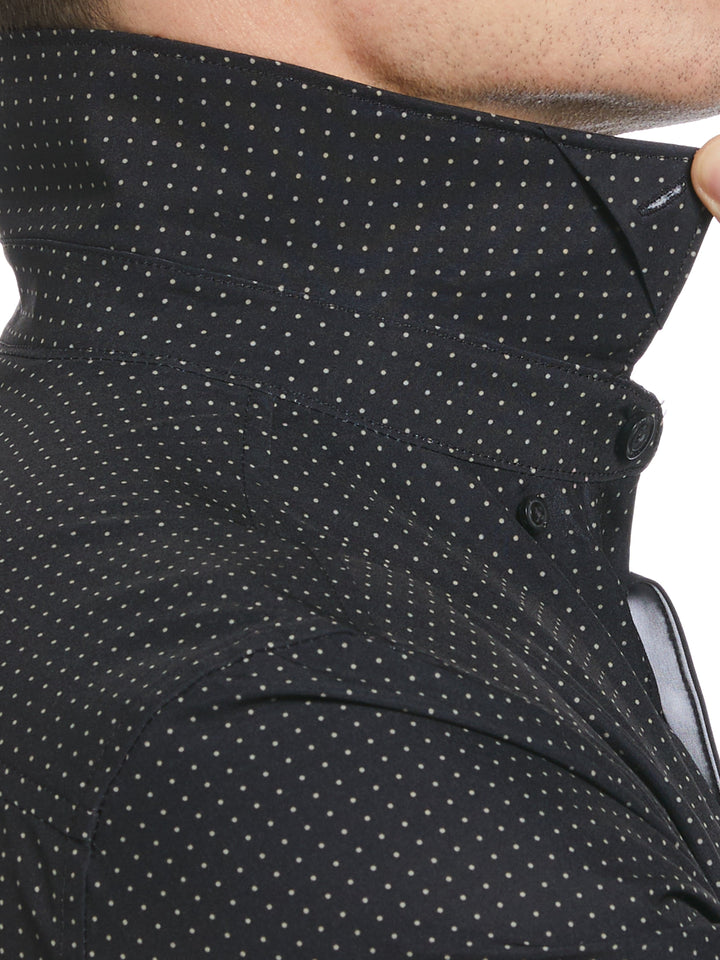Total Stretch Big & Tall Dot Print Shirt (Abbey Stone) 