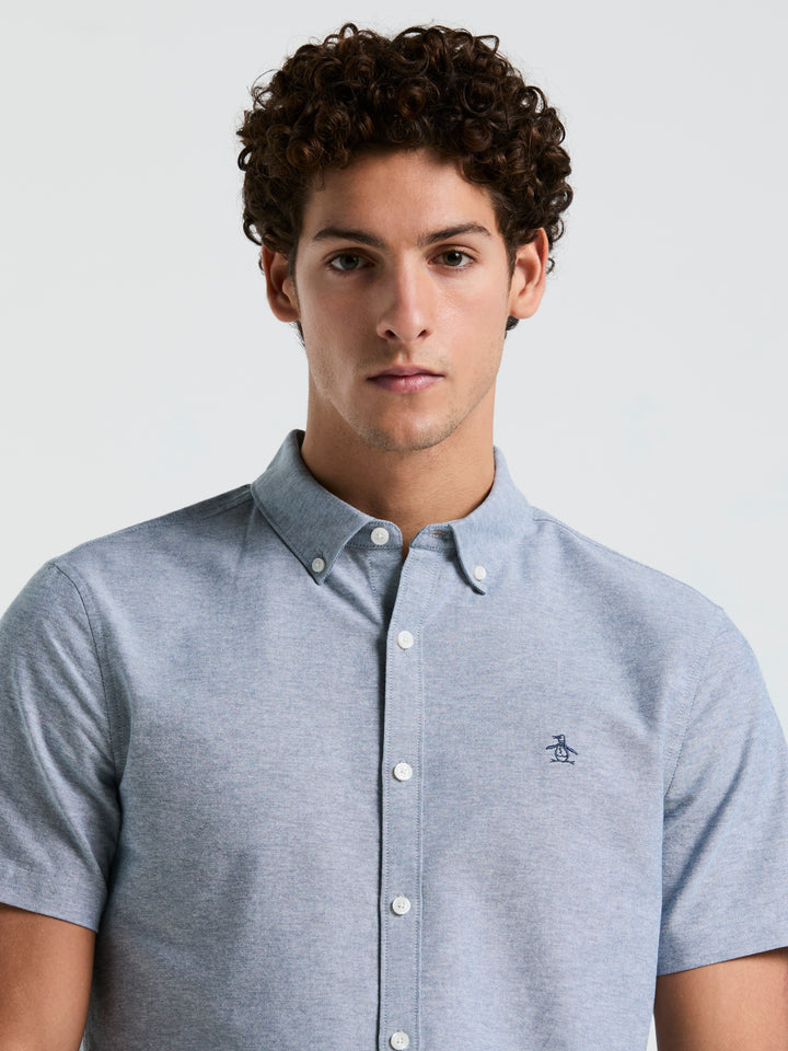 Short Sleeve Oxford Shirt (Blue Wing Teal) 