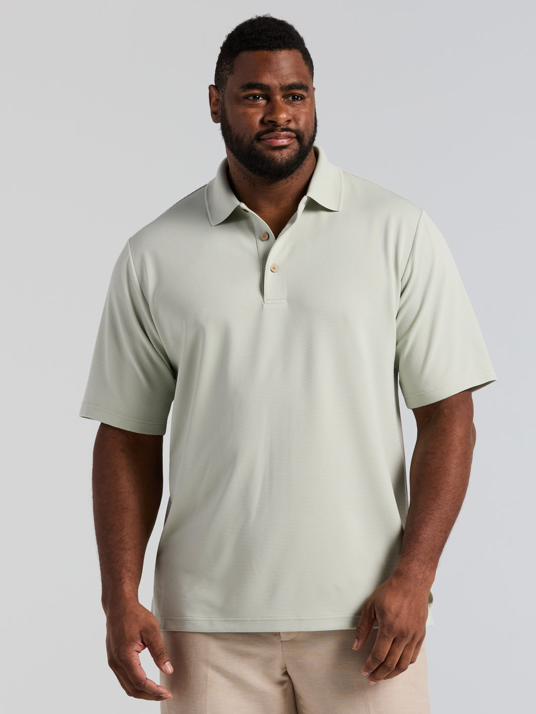 Big & Tall Ottoman Polo Shirt (Mercury) 