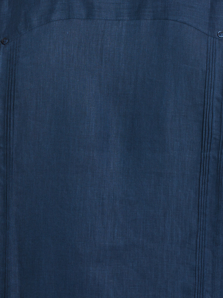 Big & Tall Linen Guayabera Shirt (Titan) 
