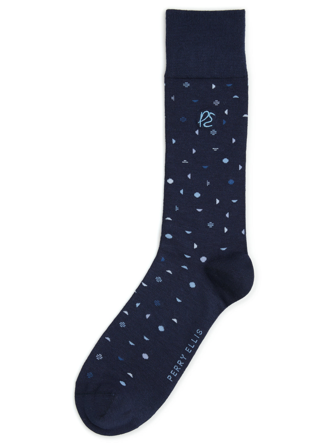 Bamboo Modern Dot Patterned Socks (True Navy) 